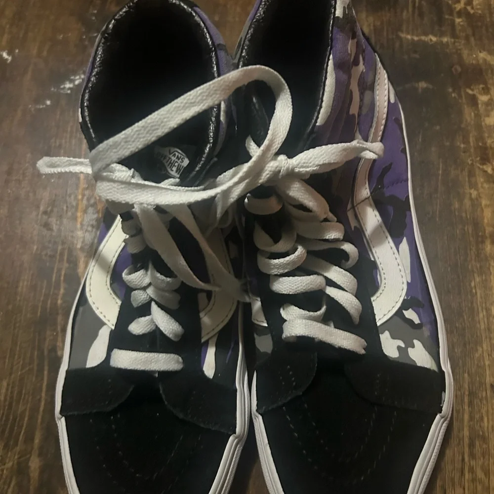 Girl Boy Vans SK8 Hi Top Sneakers Camo Purple Camo Women‎ size 8.0 Men 6.5 - Picture 4 of 9